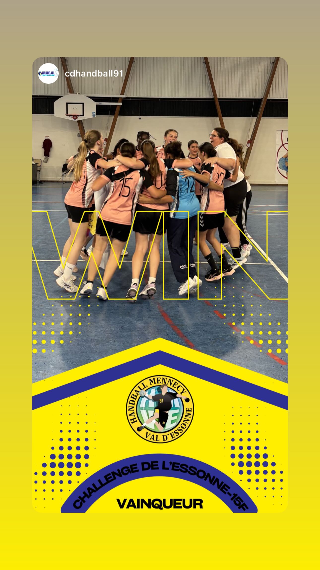Equipe U15Fem. - Saison 2025-2026 - Championnes du Challenge de l'Essonne